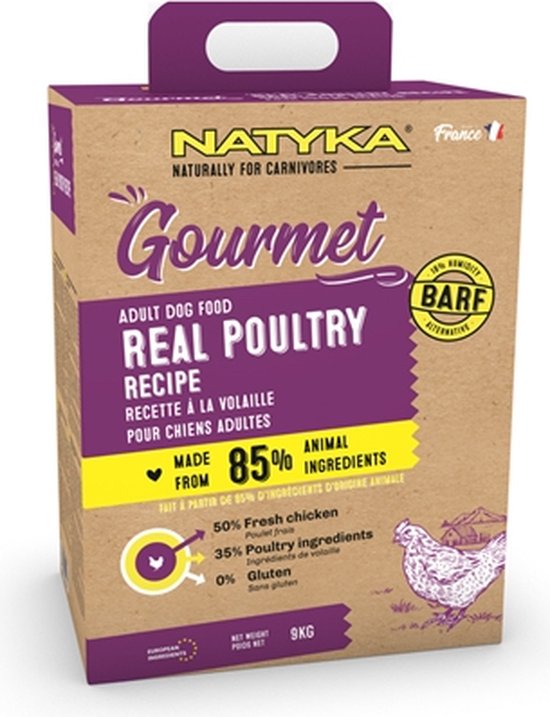 Natyka | Hondenvoer | Gourmet Natvoer | Hoog vlees 85%