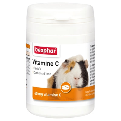 Beaphar Vitamine C tabletten voor cavia's, 180 stuks, sinaasappelsmaak