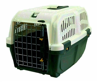 Trixie Skudo Transportbox Antraciet/Wit XS, vliegtuig goedgekeurde transportbox voor kleine honden en katten