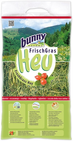 Bunny Nature Vers Gras Hooi met Rozenbottel, 500 gram, knaagdier snack