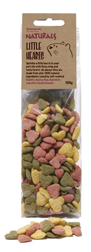 Rosewood Naturals Knaaghartjes, 100 gram, natuurlijke knaagdier snacks met alfalfa en rode biet.