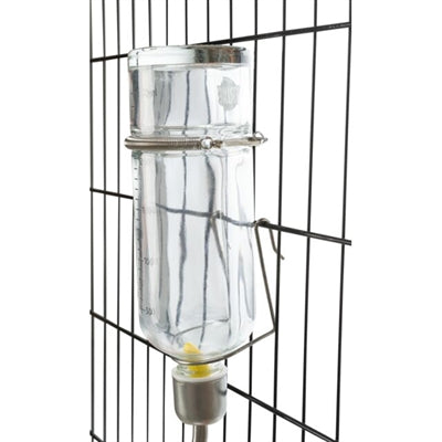 Trixie Drinkfles Glas 125 ml voor hamsters en gerbils.