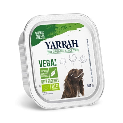 Yarrah Dog Alu Brokjes Vega Met Rozenbottels