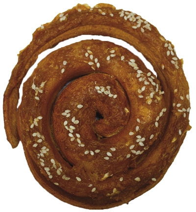 Croci Bakery Kaneelbroodje Kip 11,5 cm, hondensnack van runderhuid en kip