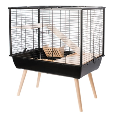 Zolux Knaagdierkooi Neo Muki Zwart 78x48x78,5 cm, ruime kooi voor ratten en hamsters