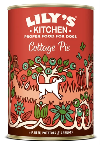 Lily's Kitchen Dog Cottage Pie 6x400g - Natvoer voor Honden met Rund, Aardappel en Groenten