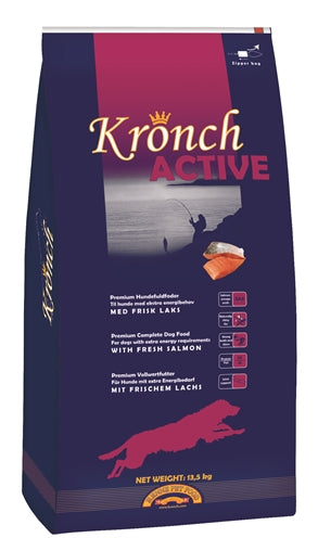 Kronch Active Adult 13,5kg zak hondenvoer met zalm