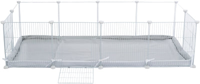 Trixie Vloer voor Indoor Ren 62460 Grijs/Wit, 140x70 cm, beschermende bodem voor knaagdierrennen