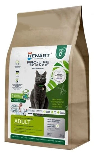 Henart Insect Kattenvoer 3kg, graanvrij droogvoer met meelwormeiwit en eierschaalmembraan.