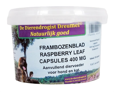 Dierendrogist Frambozenblad Capsules Baarmoeder supplement