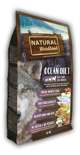 Zak Natural Woodland Ocean Diet 2kg hondenvoer, met witvis en tonijn, glutenvrij en hypoallergeen.