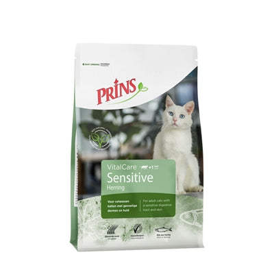 Prins Cat Vital Care Adult Sensitive Hypoallergeen 4kg, kattenvoer met haring voor gevoelige katte