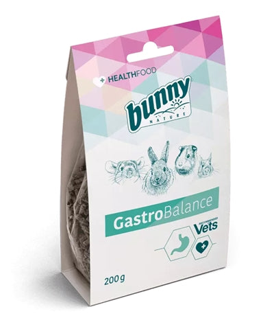 Bunny Nature Gastrobalance 200gr, voedingssupplement voor konijnen en knaagdieren met maag-darmproblemen