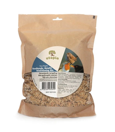 Utopia Roodborst/Merel/Winterkoning Mix 1,5kg, strooivoer voor tuinvogels