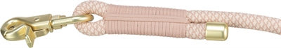 Trixie Soft Rope Hondenriem Roze/Licht Roze, verstelbaar, met gouden details en karabijnhaak.