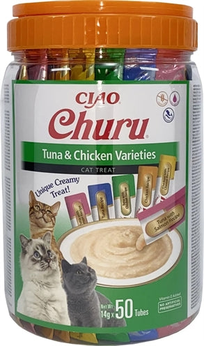 Inaba Churu Multipack Tonijn & Kip Kattensnacks, 50x14 gram