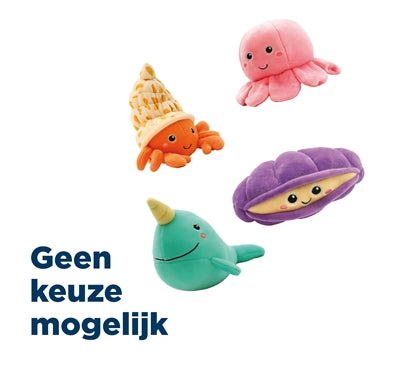 Croci Reef Dier Pluche Assorti, zacht pluche hondenspeeltje in Reef thema, assorti geleverd.