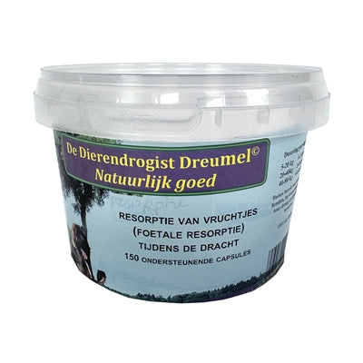 Dierendrogist Resorptie Van Vruchtjes Foetale Resoptie, 150 stuks, supplement voor teven.