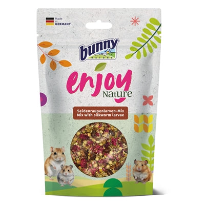 Bunny Nature EnjoyNature Mix met zijderups larven, knaagdier snack met natuurlijke ingrediënten