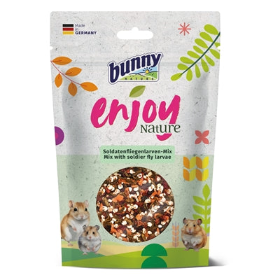 Bunny Nature EnjoyNature Mix met soldaatvlieglarven, knaagdier snack voor hamster, muis, rat