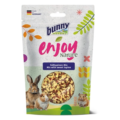 Afbeelding van Bunny Nature Zoete Lupine Mix, natuurlijke knaagdier snack met lupine, paprika en peterselie