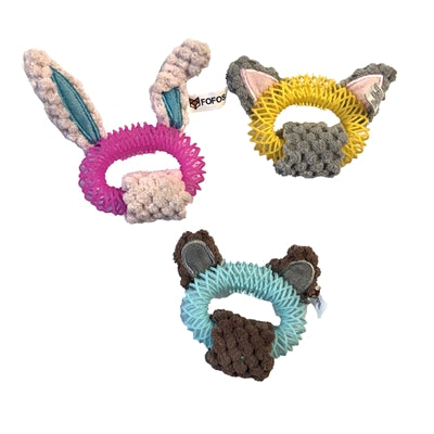 Fofos Tiny Triple Ears, set van 3 kattenspeeltjes met kattenkruid