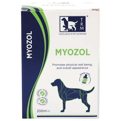 Afbeelding van TRM Myozol 200ml, aanvullend diervoeder voor honden, ter ondersteuning van spieropbouw en energie