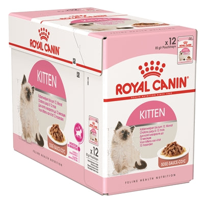 Afbeelding van Royal Canin Kitten 12x85gr natvoer verpakking