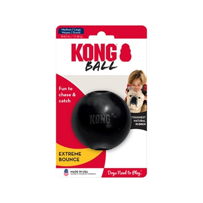 Kong Extreme Rubber Bal Zwart